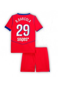 Paris Saint-Germain Bradley Barcola #29 Babyklær Tredje Fotballdrakt til barn 2025-26 Korte ermer (+ Korte bukser)